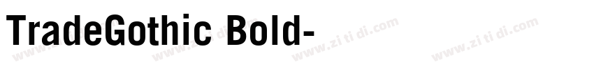 TradeGothic Bold字体转换